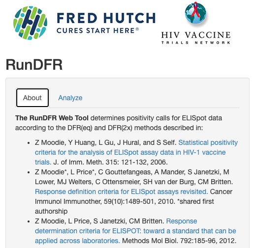 Online DFR analysis tool provided for free by Fred Hutch and HIV Trials Network