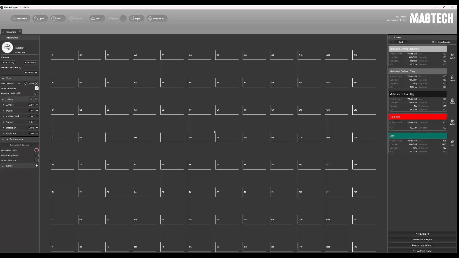 Click to enlarge Using Apex and IRIS to read out selected wells in ELISpot